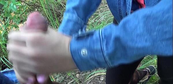  Daddy and stepdaughter fucks in the forest while mommy does not see